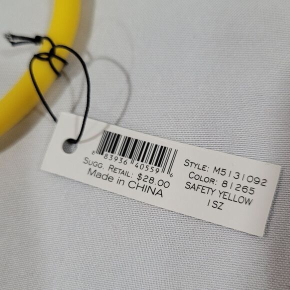 MARC BY MARC JACOBS yellow silver Silicone Bracelet NWT - Picture 3 of 7